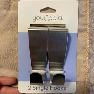 Two Stainless Steel Single Hooks, Brand New